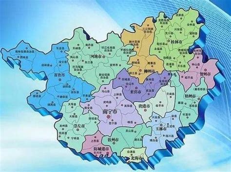 中國廣西地圖|廣西地圖圖片